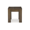 Ashley Wain Side End Table | Wireless Charging | Rectangular 24’’ Brown Wood BM327373