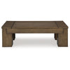 Ashley Wain Lift Top Cocktail Coffee Table | 54’’ Rustic Brown Solid Wood BM327374