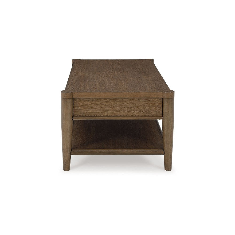 Ashley Howie Cocktail Coffee Table | 2 Large Drawers | 50’’ Rustic Brown Wood BM327375