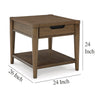 Ashley Howie Side End Table | Drawer and Shelf | Rectangular 26’’ Brown Wood BM327376