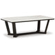 Ashley Fana Cocktail Coffee Table | Marble | Rectangular 48" Espresso Brown