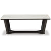 Ashley Fana Cocktail Coffee Table | Marble | Rectangular 48’’ Espresso Brown BM327377