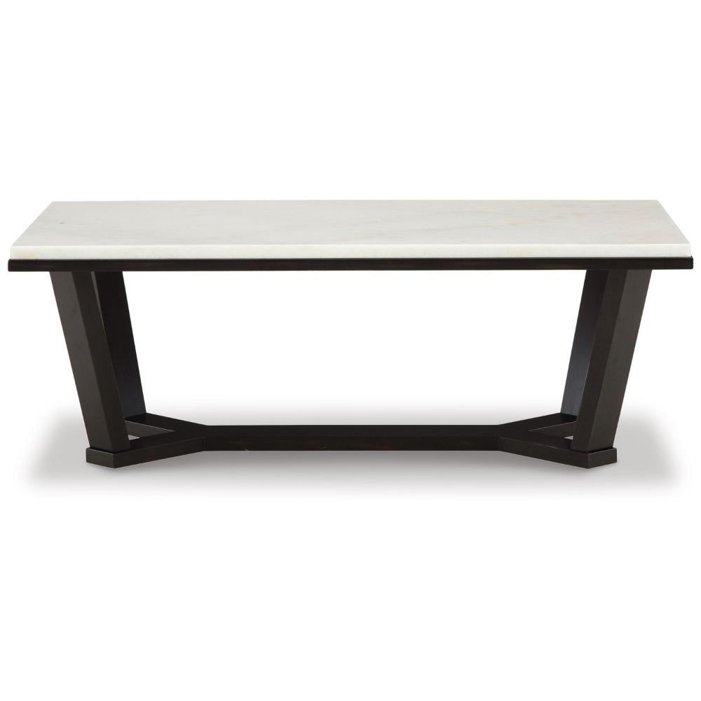 Ashley Fana Cocktail Coffee Table | Marble | Rectangular 48’’ Espresso Brown BM327377