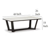 Ashley Fana Cocktail Coffee Table | Marble | Rectangular 48’’ Espresso Brown BM327377