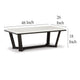 Ashley Fana Cocktail Coffee Table | Marble | Rectangular 48’’ Espresso Brown BM327377