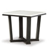 Ashley Fana Side End Table | White Marble Top | 24’’ Square | Espresso Brown BM327378
