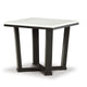 Ashley Fana Side End Table | White Marble Top | 24’’ Square | Espresso Brown BM327378