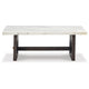 Ashley Haus Cocktail Coffee Table | Marble Top | Panel Legs | 52’’ Brown Wood BM327381