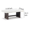 Ashley Haus Cocktail Coffee Table | Marble Top | Panel Legs | 52’’ Brown Wood BM327381