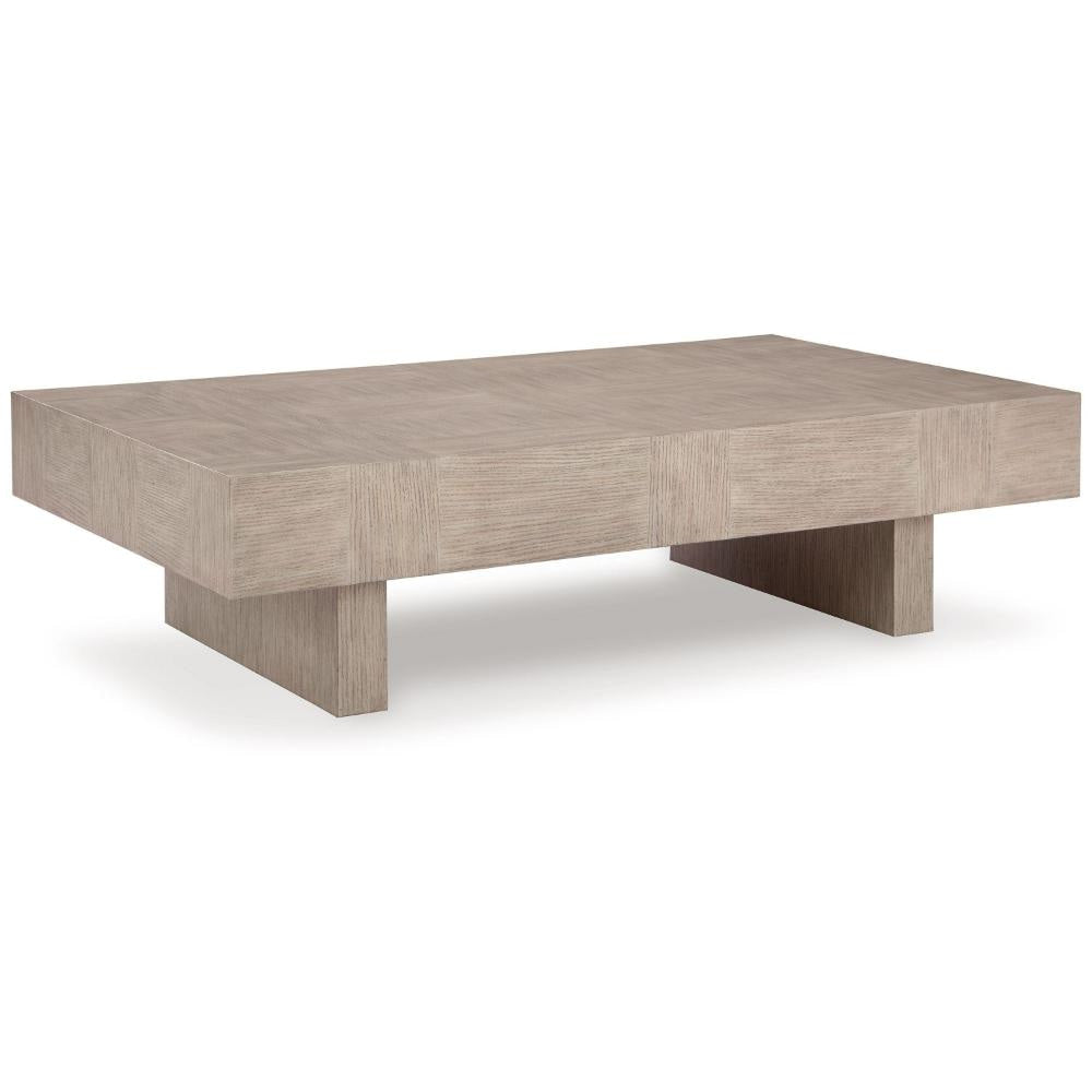 Ashley Laina Coffee Table | Light Grayish Brown Hardwood | Rectangular 60’’ BM327388