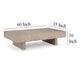 Ashley Laina Coffee Table | Light Grayish Brown Hardwood | Rectangular 60’’ BM327388