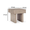 Ashley Laina Side End Table | Light Grayish Brown Hardwood | Square 26’’ BM327389