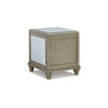 Ashley Vanna Side End Table | 1 Drawer | 1 Open Shelf | Platinum Wood | 24’’ BM327392