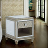 Ashley Vanna Side End Table | 1 Drawer | 1 Open Shelf | Platinum Wood | 24"