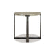 Ashley Dalen Side End Table | Round Gray Oak Veneer Top | Metal Base | 24’’ BM327394