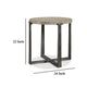Ashley Dalen Side End Table | Round Gray Oak Veneer Top | Metal Base | 24’’ BM327394