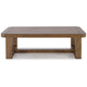 Ashley Cabal Coffee Table | Light Brown Hardwood Frame | Rectangular 34"