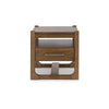 Ashley Cabal Square Side End Table | Drawer | Shelf | Light Brown Wood | 24’’ BM327399