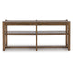 Ashley Cabal Sofa Table | Open Shelf | Light Brown Wood | Rectangular 65’’ BM327400