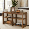 Ashley Cabal Sofa Table | Open Shelf | Light Brown Wood | Rectangular 65"