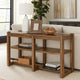 Ashley Cabal Sofa Table | Open Shelf | Light Brown Wood | Rectangular 65"