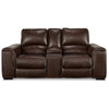 Ashley Sanco Power Recliner Loveseat | USB | Walnut Brown Grain Leather | 84’’ BM327405