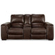 Ashley Sanco Power Recliner Loveseat | USB | Walnut Brown Grain Leather | 84’’ BM327405