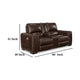Ashley Sanco Power Recliner Loveseat | USB | Walnut Brown Grain Leather | 84’’ BM327405