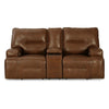 Ashley Cesca Power Recliner Loveseat | Plush Auburn Brown Real Leather | 82’’ BM327406