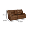 Ashley Cesca Power Recliner Loveseat | Plush Auburn Brown Real Leather | 82’’ BM327406