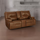 Ashley Cesca Power Recliner Loveseat | Plush Auburn Brown Real Leather | 82"