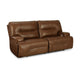Ashley Cesca Power Recliner Sofa | Plush Auburn Brown Real Leather | 84"