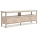 Ashley Mooran Large TV Media Console | Shelf | 2 Drawers | Brown Beige | 71’’ BM327408