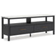 Ashley Mooran Large TV Media Console | Shelf | 2 Drawers | Black | White 71’’ BM327409