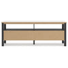 Ashley Mooran Large TV Media Console | Shelf | 2 Drawers | Black | White 71’’ BM327409