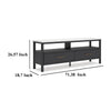Ashley Mooran Large TV Media Console | Shelf | 2 Drawers | Black | White 71’’ BM327409