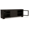 Ashley Galli Large TV Media Console | 2 Drawers | 4 Shelf | Black Wood | 80’’ BM327416