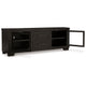 Ashley Galli Large TV Media Console | 2 Drawers | 4 Shelf | Black Wood | 80’’ BM327416