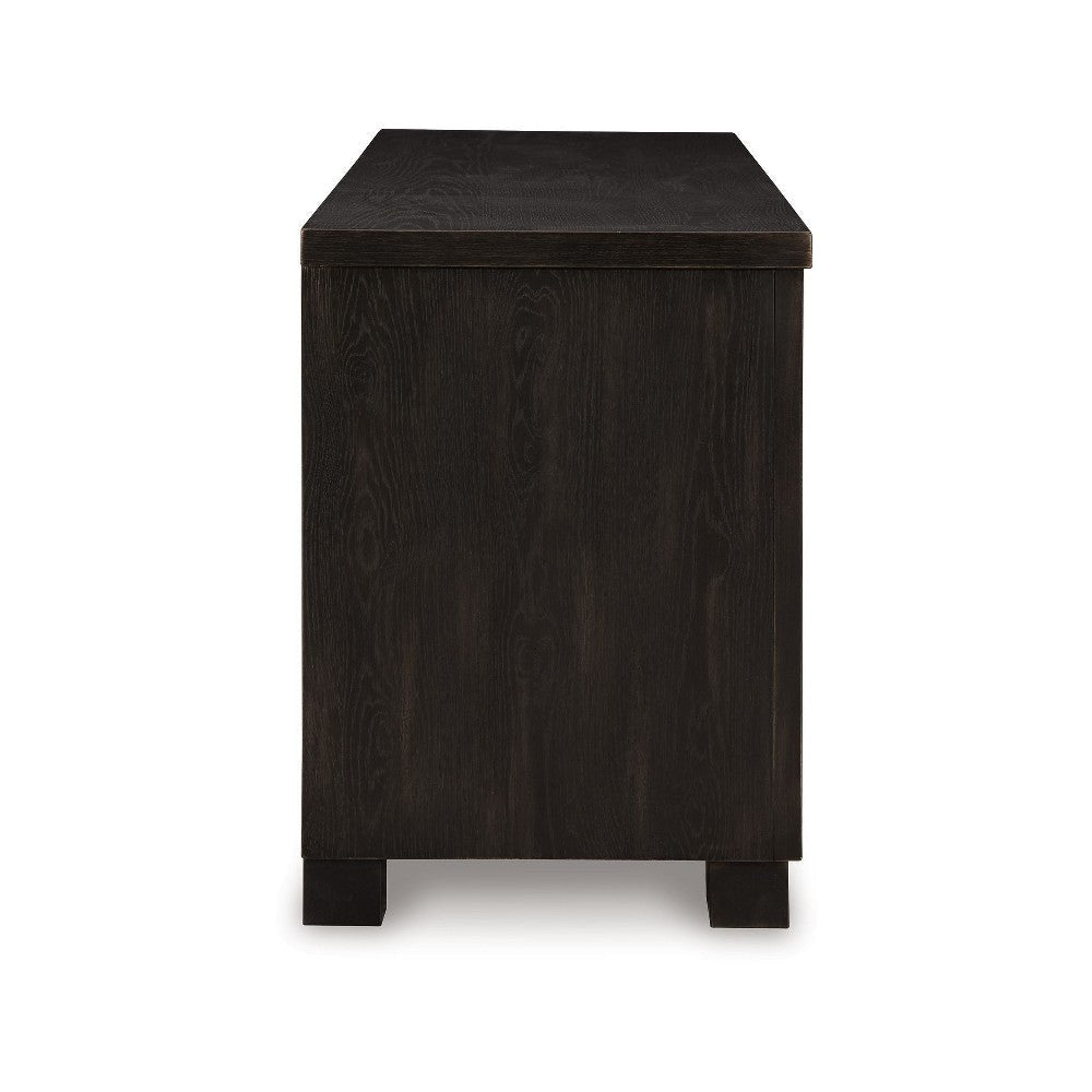 Ashley Galli Large TV Media Console | 2 Drawers | 4 Shelf | Black Wood | 80’’ BM327416
