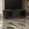 Ashley Galli Large TV Media Console | 2 Drawers | 4 Shelf | Black Wood | 80"