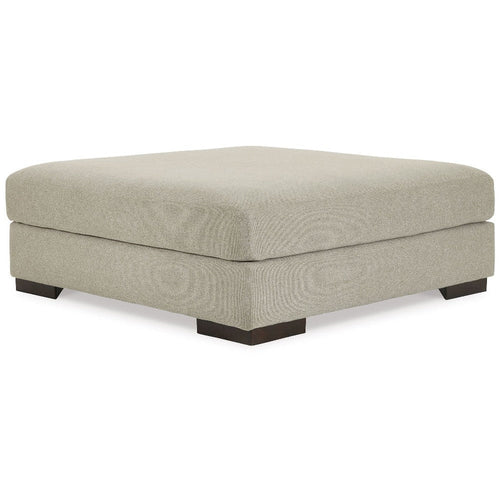Ashley Lynde Oversized Accent Ottoman | Beige Polyester | Foam Cushion | 51"
