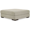 Ashley Lynde Oversized Accent Ottoman | Beige Polyester | Foam Cushion | 51"