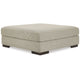 Ashley Lynde Oversized Accent Ottoman | Beige Polyester | Foam Cushion | 51"