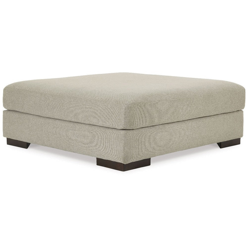 Ashley Lynde Oversized Accent Ottoman | Beige Polyester | Foam Cushion | 51’’ BM327418