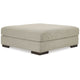 Ashley Lynde Oversized Accent Ottoman | Beige Polyester | Foam Cushion | 51’’ BM327418