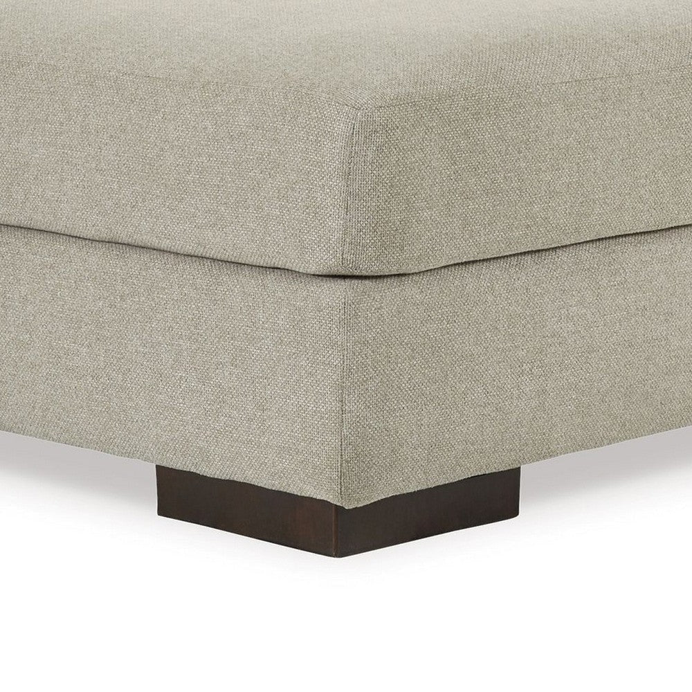 Ashley Lynde Oversized Accent Ottoman | Beige Polyester | Foam Cushion | 51’’ BM327418