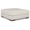 Ashley Lynde Oversized Accent Ottoman | White Polyester | Foam Cushion | 51"