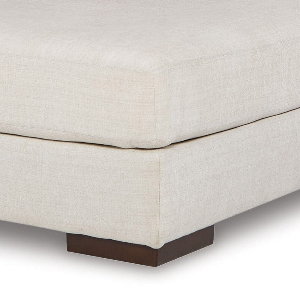 Ashley Lynde Oversized Accent Ottoman | White Polyester | Foam Cushion | 51’’ BM327419