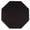 Ashley Chloe Cocktail Coffee Table | 40’’ Octagon Dark Espresso Brown Wood BM327420