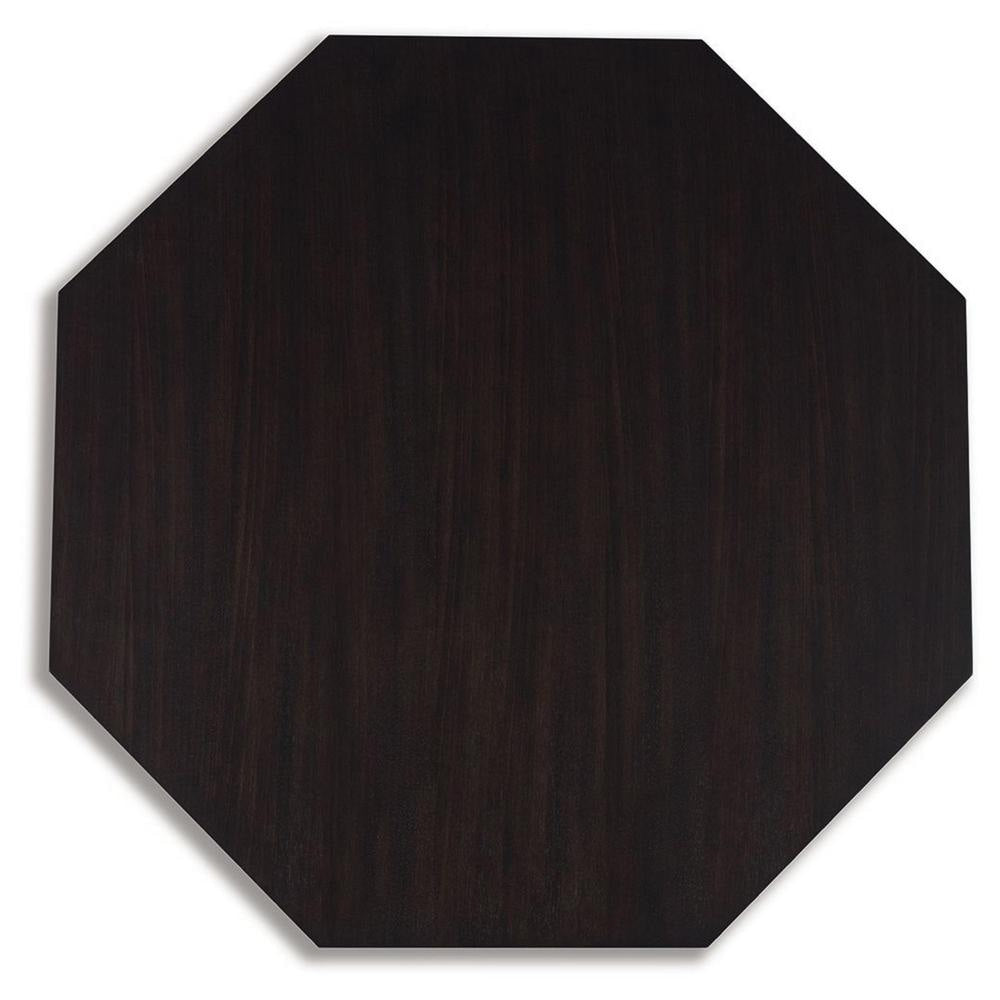 Ashley Chloe Cocktail Coffee Table | 40’’ Octagon Dark Espresso Brown Wood BM327420
